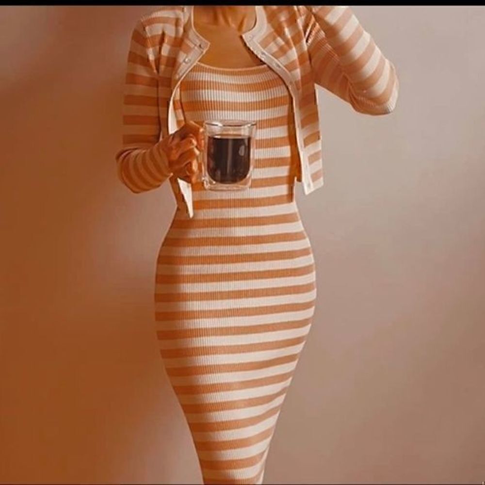 ZARA striped knit jacket 2298/015 - Picture 7 of 9